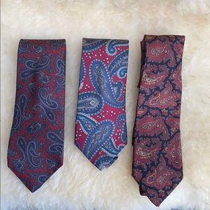 Three Paisley soft ties